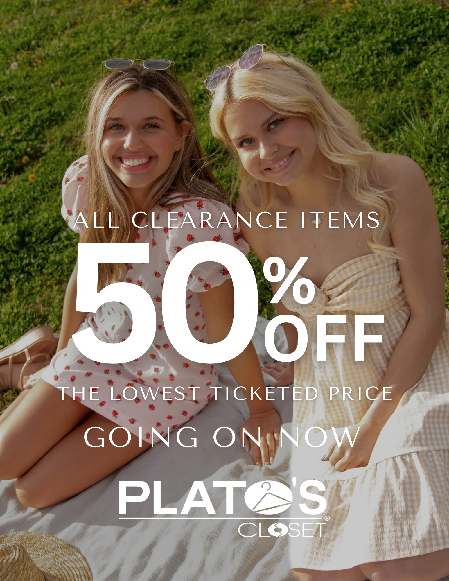 That's right, 50% off clearance going on now!